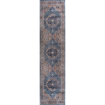 Alacati Ogee Medallion Washable Area Rug